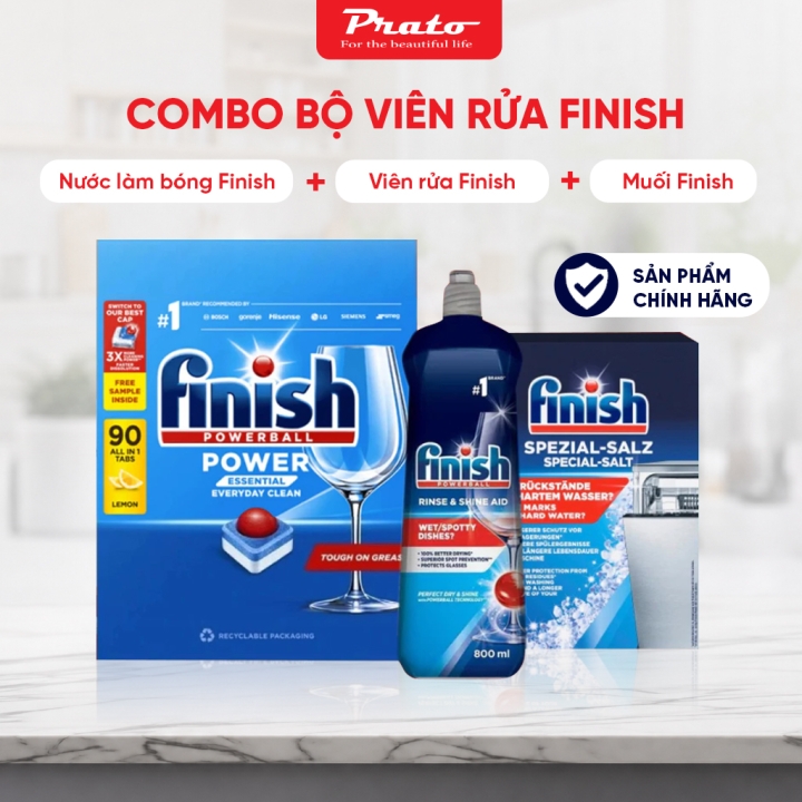 Bộ sản phẩm viên rửa Finish chính hãng